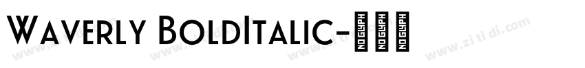 Waverly BoldItalic字体转换